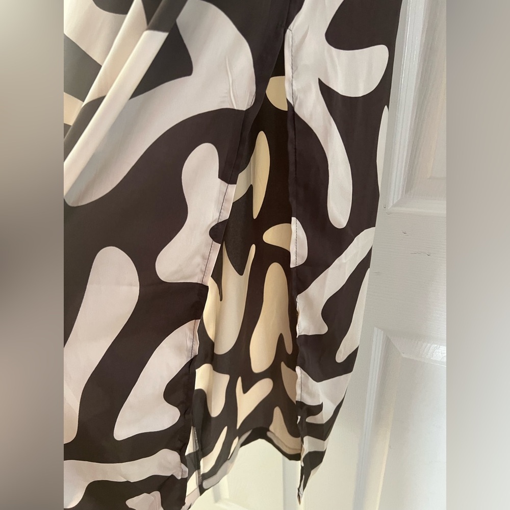 Chocolate brown and cream maxi dress - Picture 10 of 14